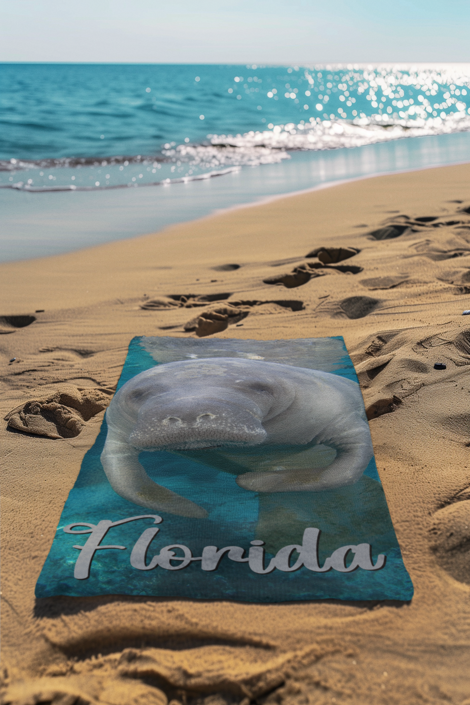 One of a Kind Manatee Beach Towels