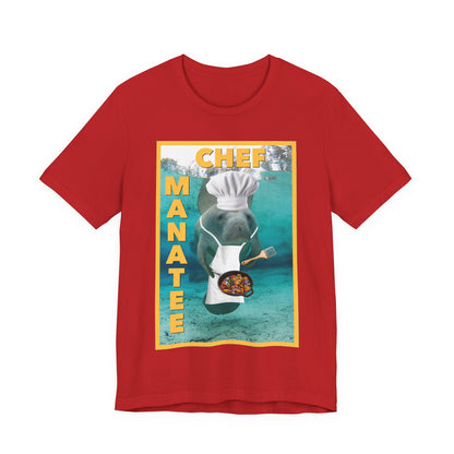 Chef Manatee Tee, red t-shirt