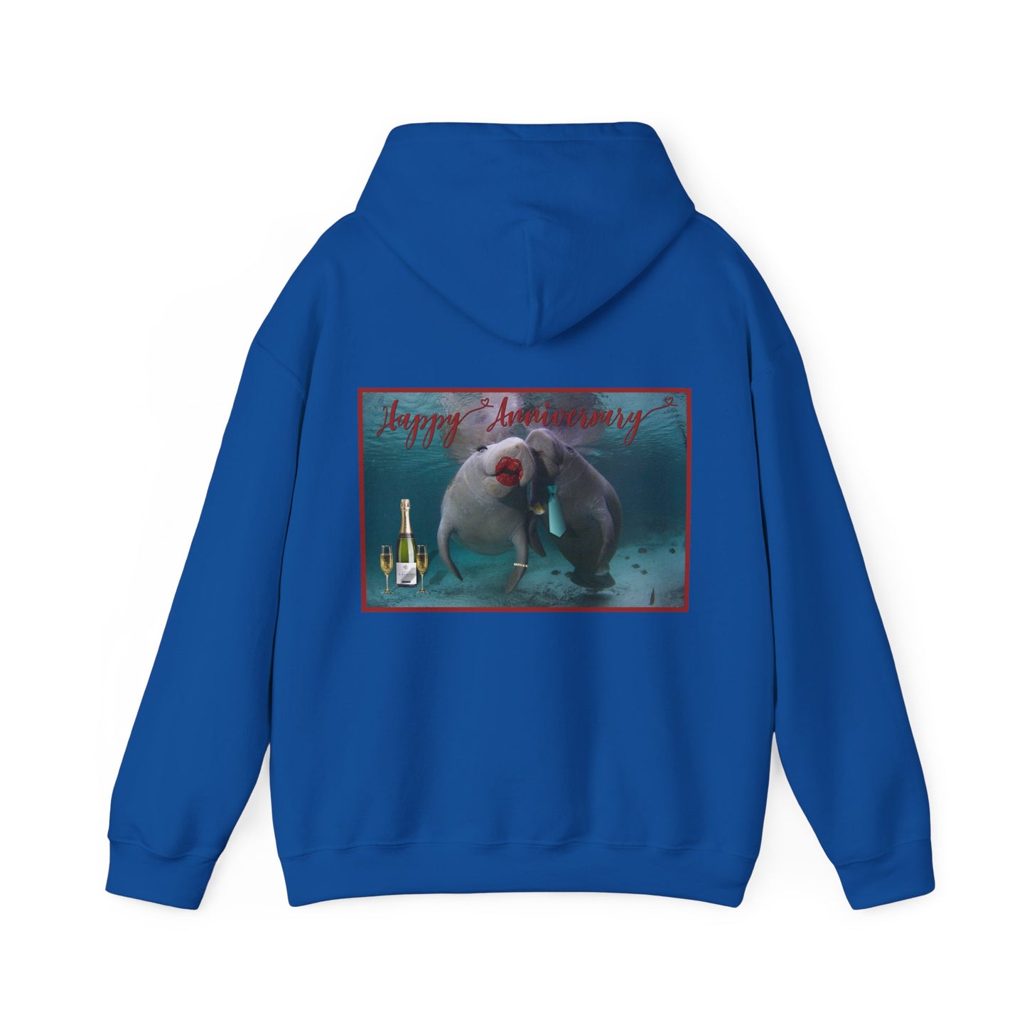 Happy Anniversary Manatee Hoodie - Manatee Marketplace 