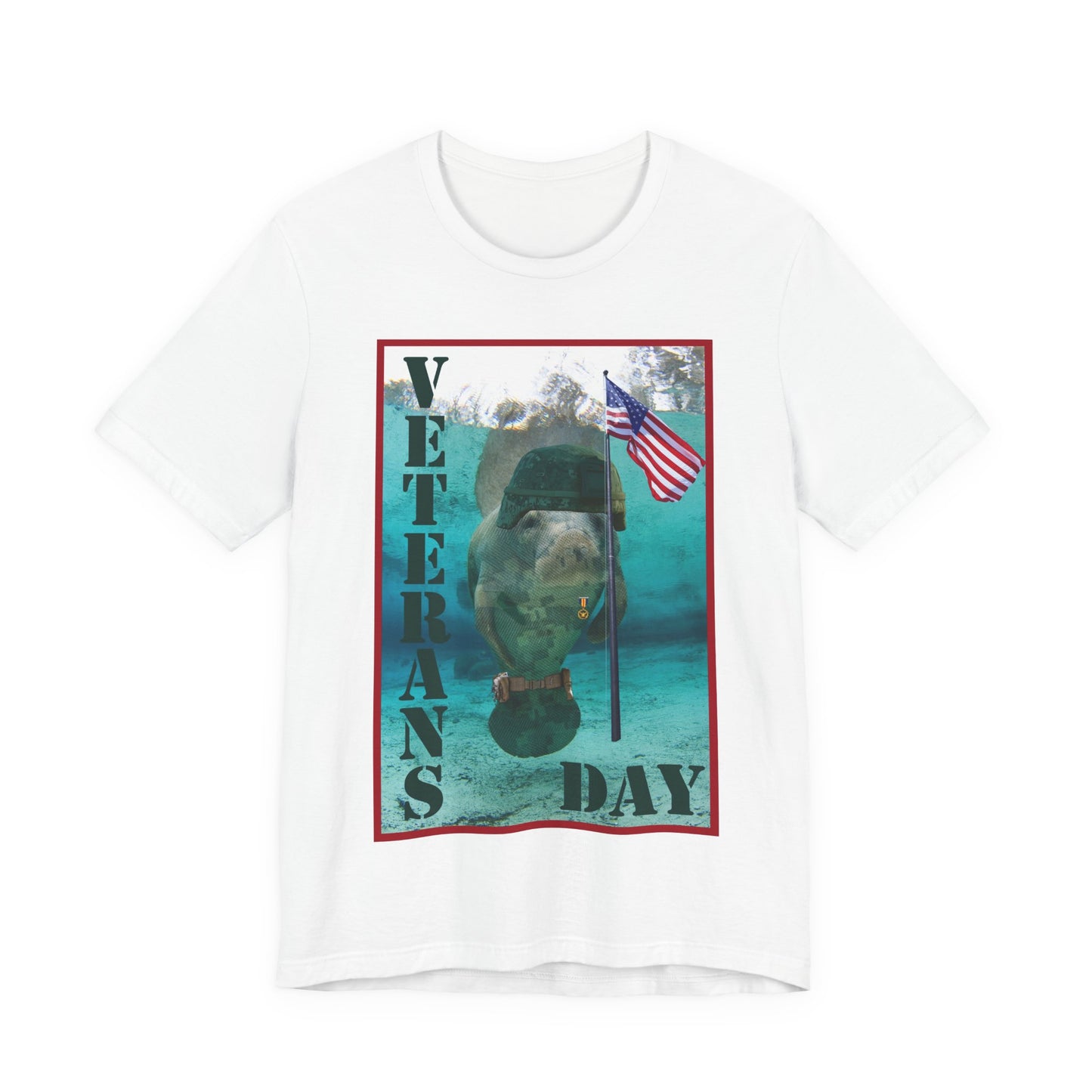 Veteran's Day Manatee Tee - Manatee Marketplace 