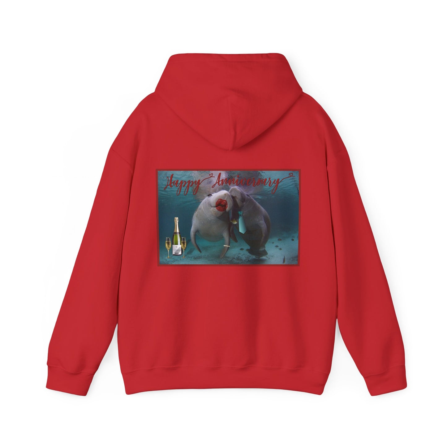 Happy Anniversary Manatee Hoodie - Manatee Marketplace 