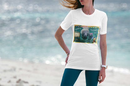 Happy Teacher's Day Manatee Tee, t-shirt on model