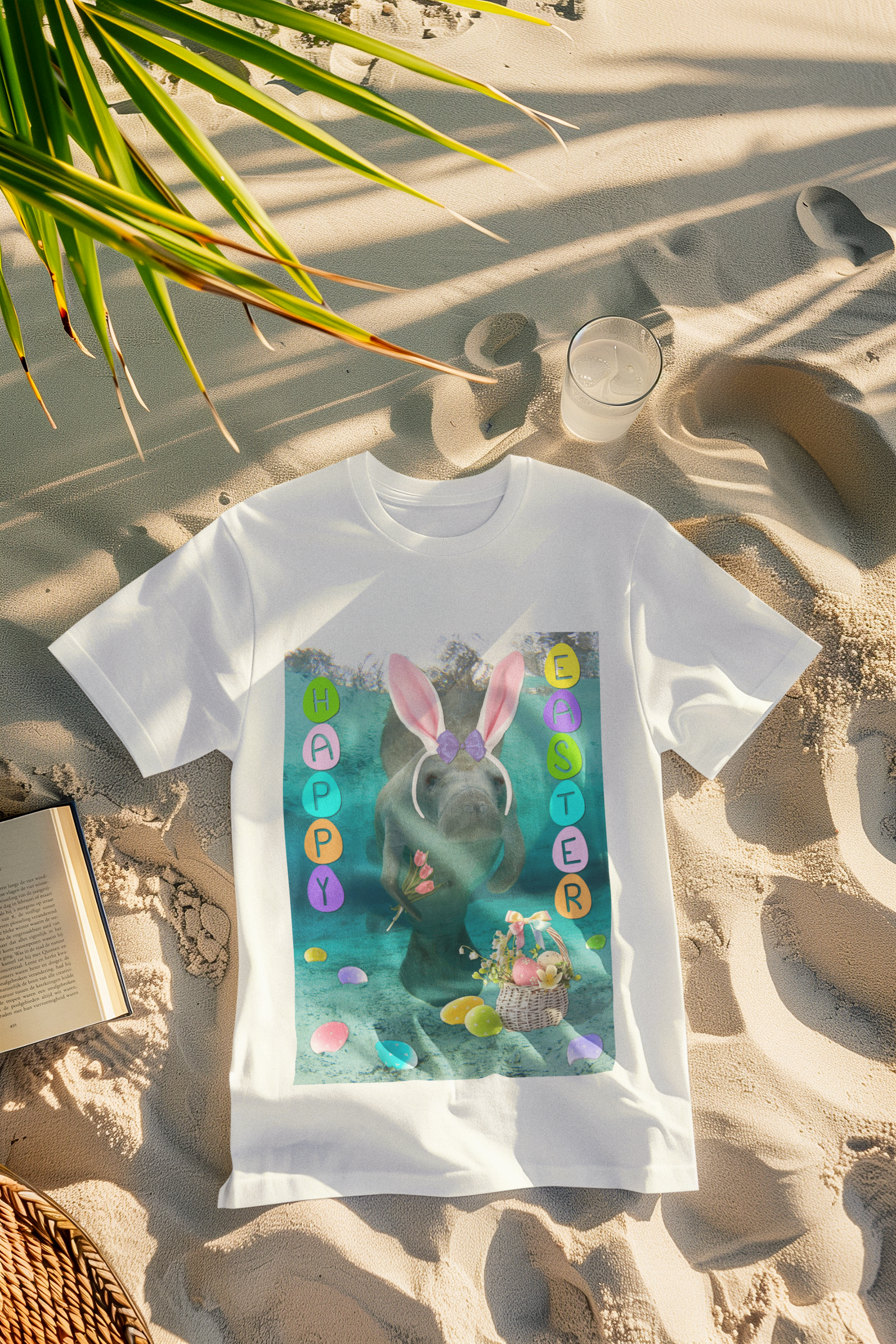 Happy Easter Manatee Tee - Manatee Marketplace 
