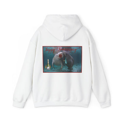 Happy Anniversary Manatee Hoodie - Manatee Marketplace 