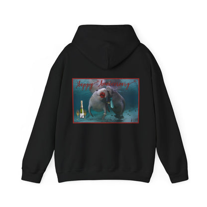 Happy Anniversary Manatee Hoodie - Manatee Marketplace 