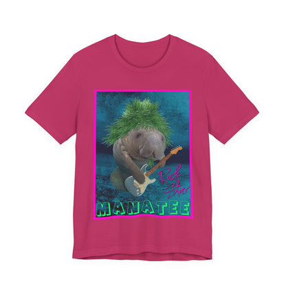 Rock Star Manatee Tee, dark pint t-shirt