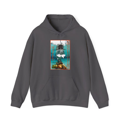 Happy Thanksgiving Manatee Hoodie, dark grey hoodie front